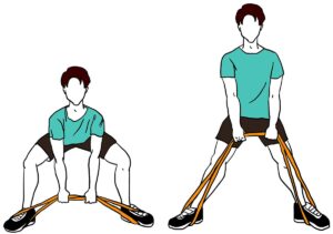 Bandas de resistencia para los ejercicios de piernas: Peso muerto